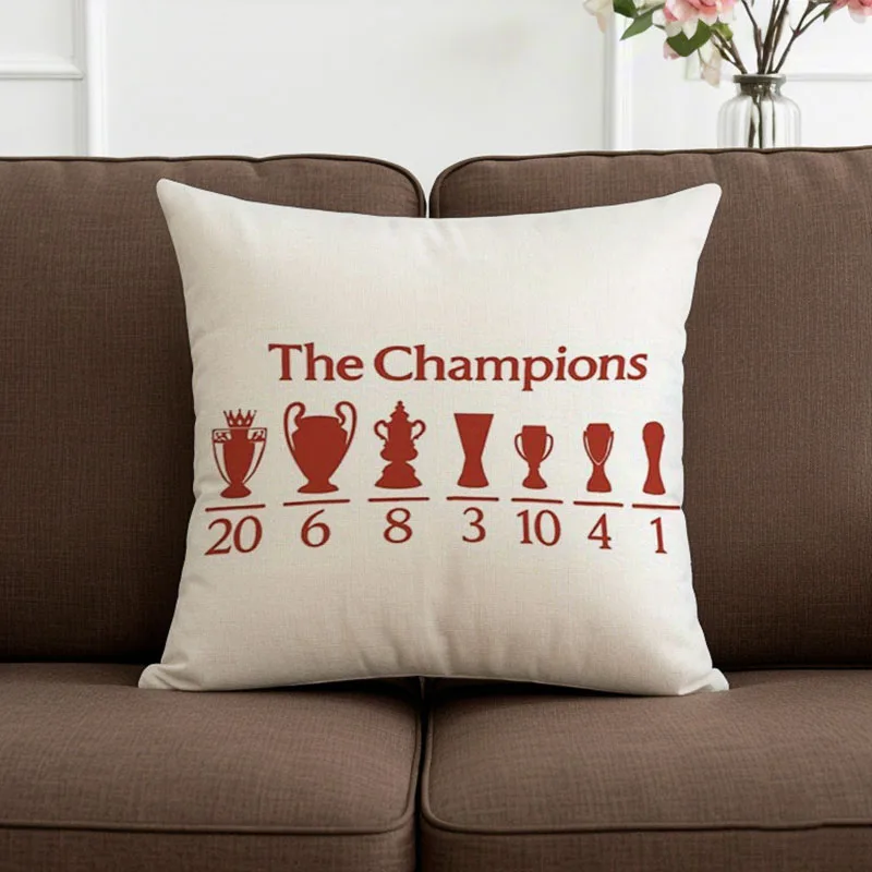 Vintage Liverpool Champion Road Printed Cushion Cover Bedroom Sofa Window Sill Car Decoration Cushion Cover