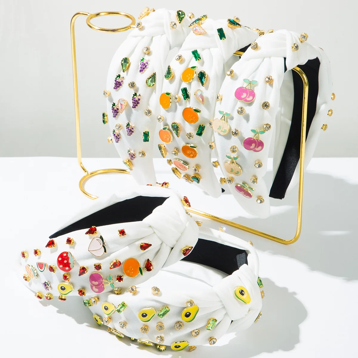 

Korean Fruit Hairband - Summer Avocado Orange Grape Strawberry Hair Accessories for Women