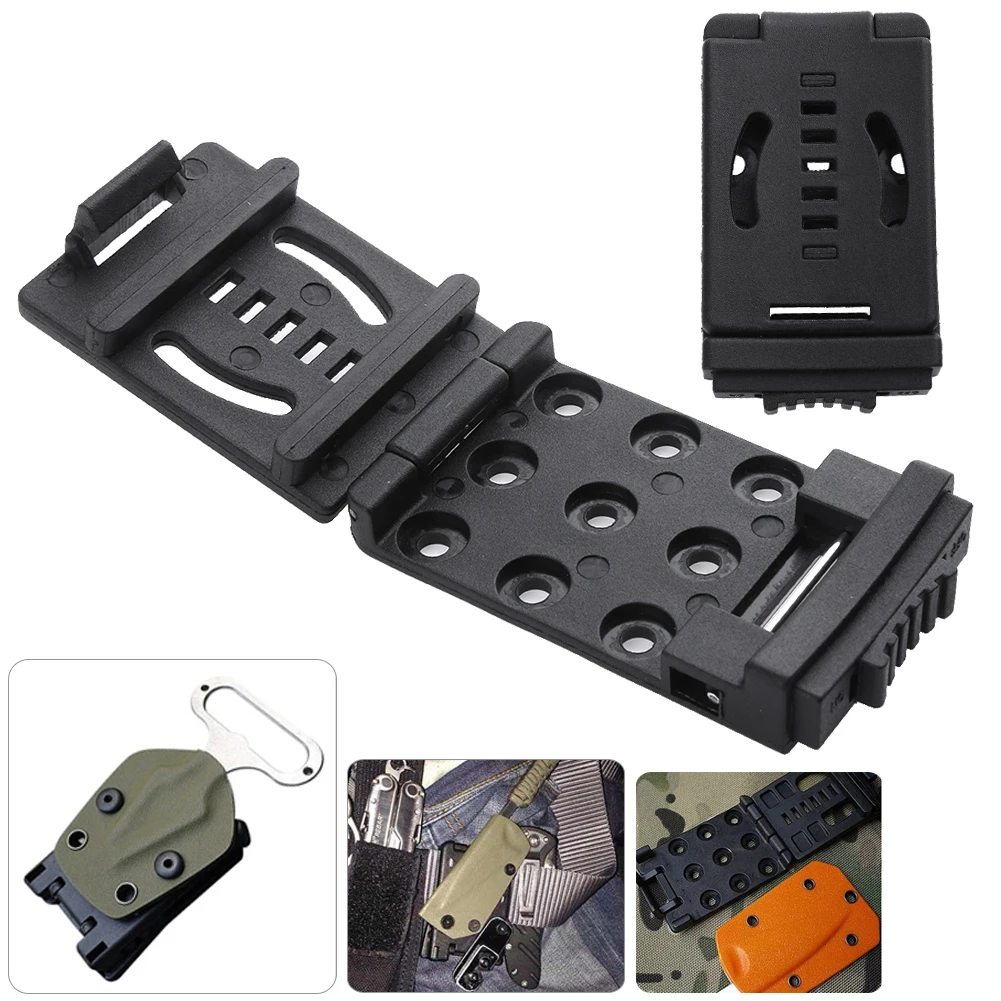 Multi-functional K Sheath Clip Attach Knife Flashlight Scabbard Carrying Clip Metal Buckle Hunting Camp Hiking EDC Outdoor Tool