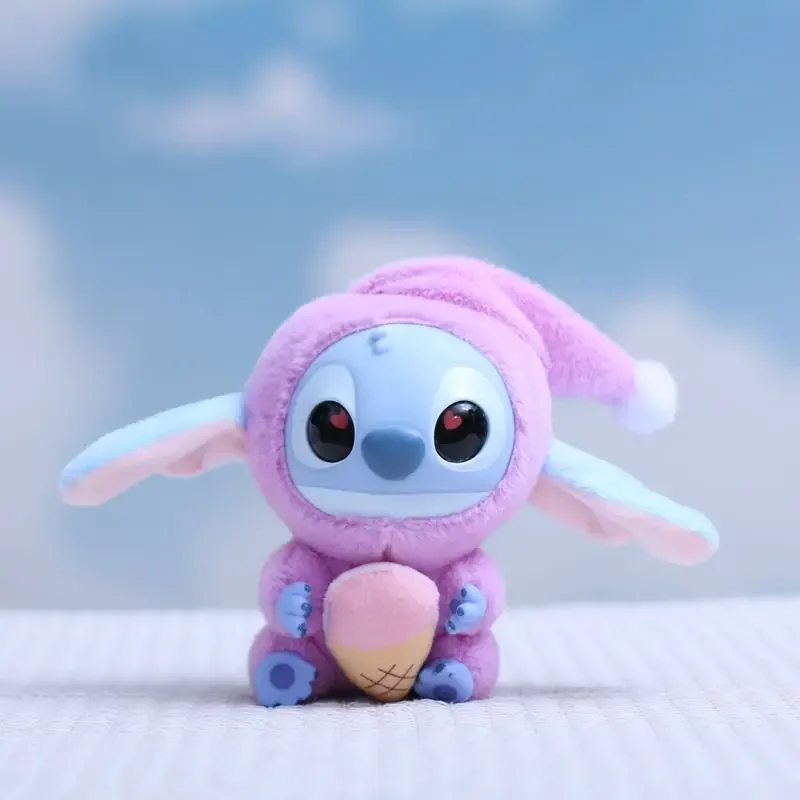 Disney Stitch juguete de peluche Kawaii Lilo & Stitch llavero muñeca Snack Before Bed Series mochila colgante regalo de cumpleaños y Navidad