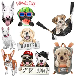 Letters Honden Dieren Schattige Huisdieren Opstrijkpatronen Patches Voor Kinderkleding Jas Warmtegevoelige Patches Zelfklevende Patches