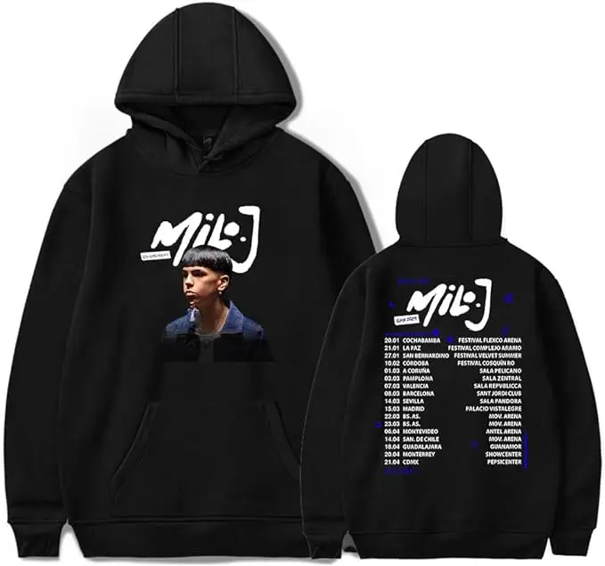 Milo J Hoodies Gira 2024 Tour Merch Hoodie Winter For Men/Women Unisex Long Sleeve Sweatshirt Streetwear Hooded