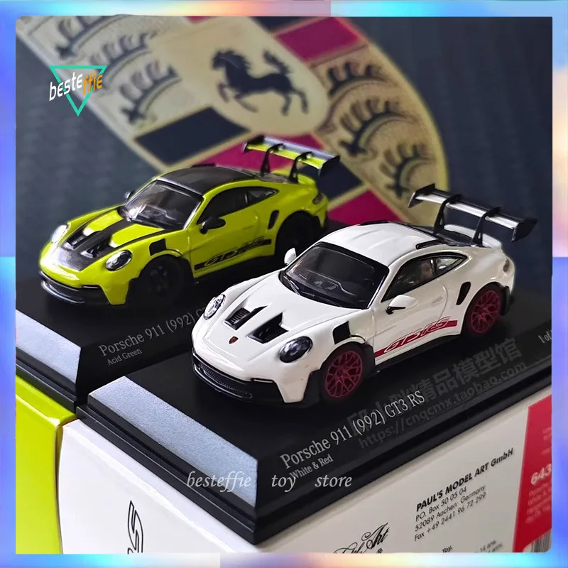 Tarmac Works Car Model 1/64 Porsche 911 992 GT3 RS Alloy Car Model Simulation Display Models Boy Collection Birthday Toy Gift