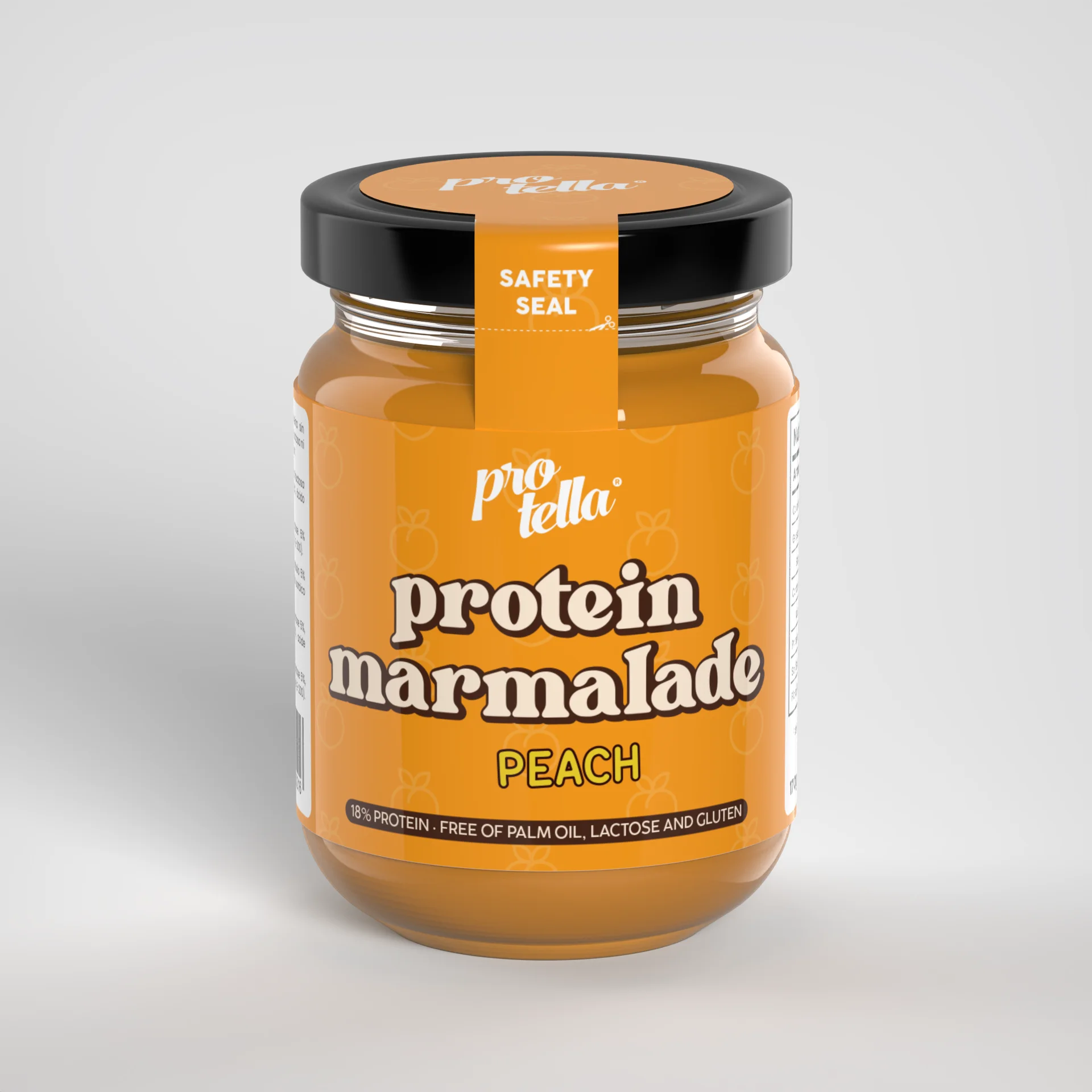 Protella Mermelada Proteica Sabor Melocotón 170g Sin Gluten Lactosa Azúcares Añadidos Vegano