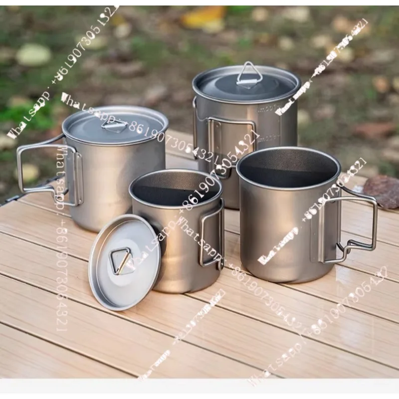 

Pure titanium water cup mug titanium cup outdoor single-layer camping folding convenient storage super light