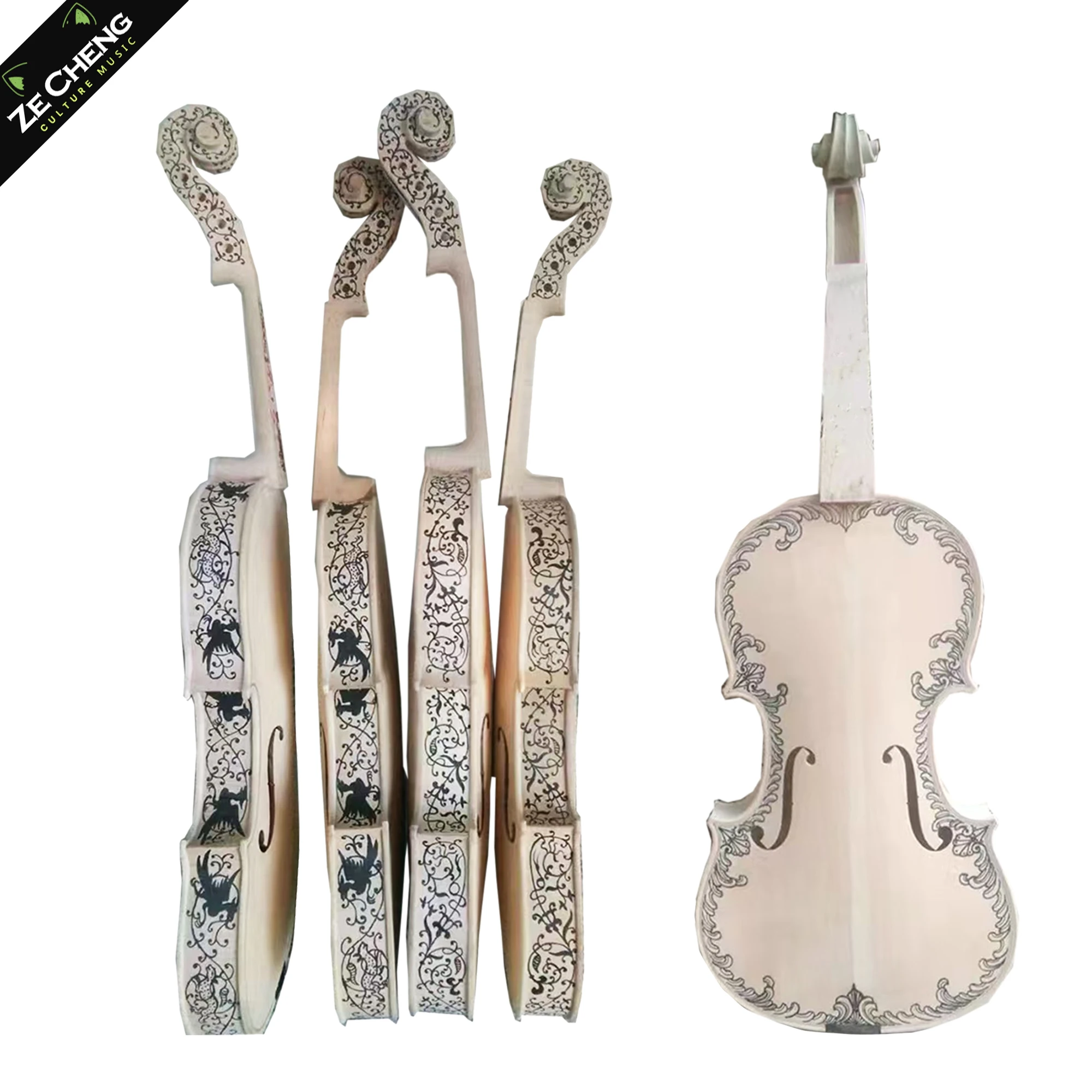 كمان منحوت نهائي قابل للتخصيص، كمان منحوت غير مكتمل، كمان مقاس 4/4