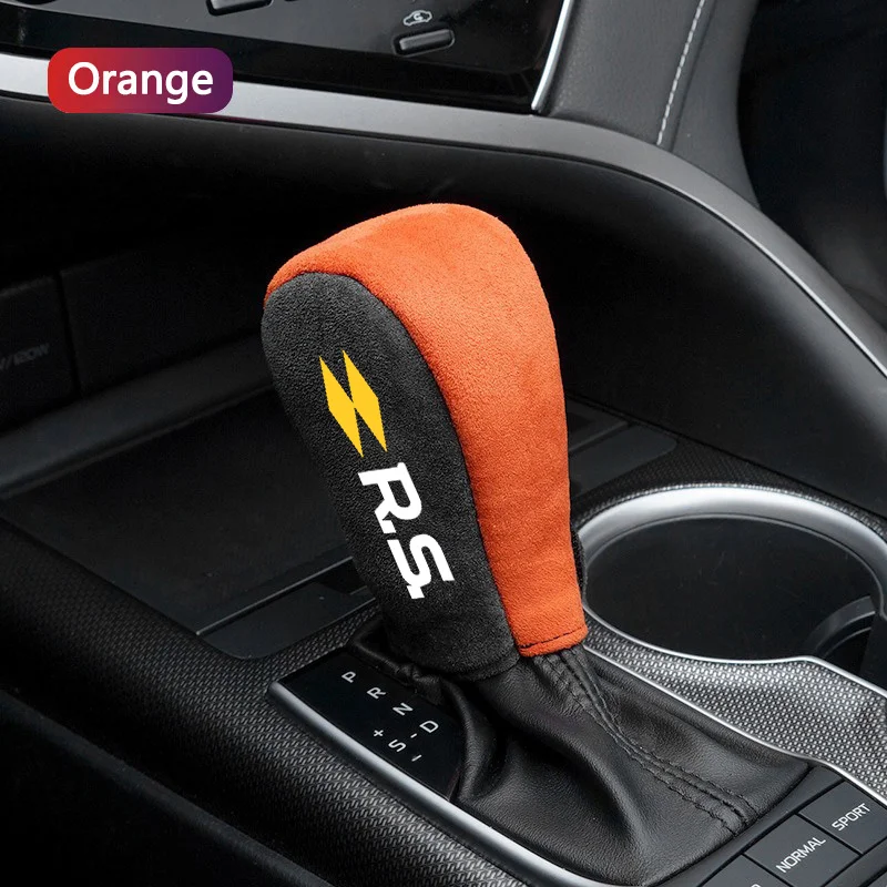 Car Shift Handle Covers Non-Slip Gear Set Cover For Renault RS Sport Megane 3 4 2 Clio 5 Line Sandero Scenic Logan Twingo Koleos