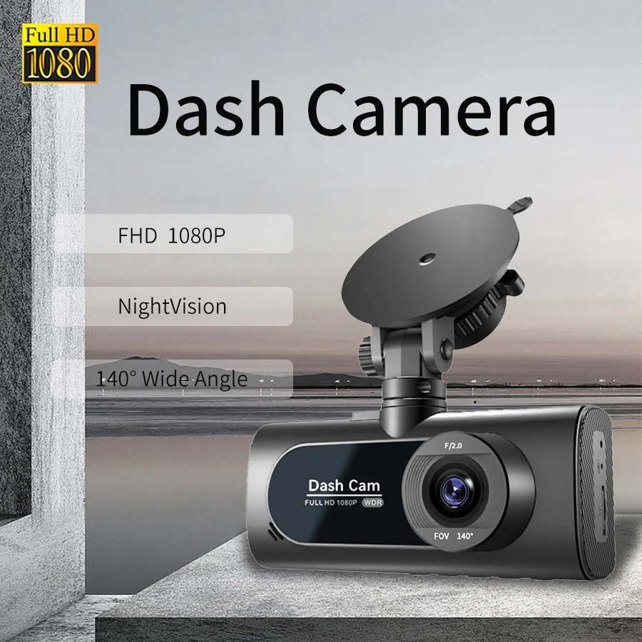 High definition 1080P driving recorder night vision ring recording dual cameras, DVR recorder, car DVR 2-inch IPS screen