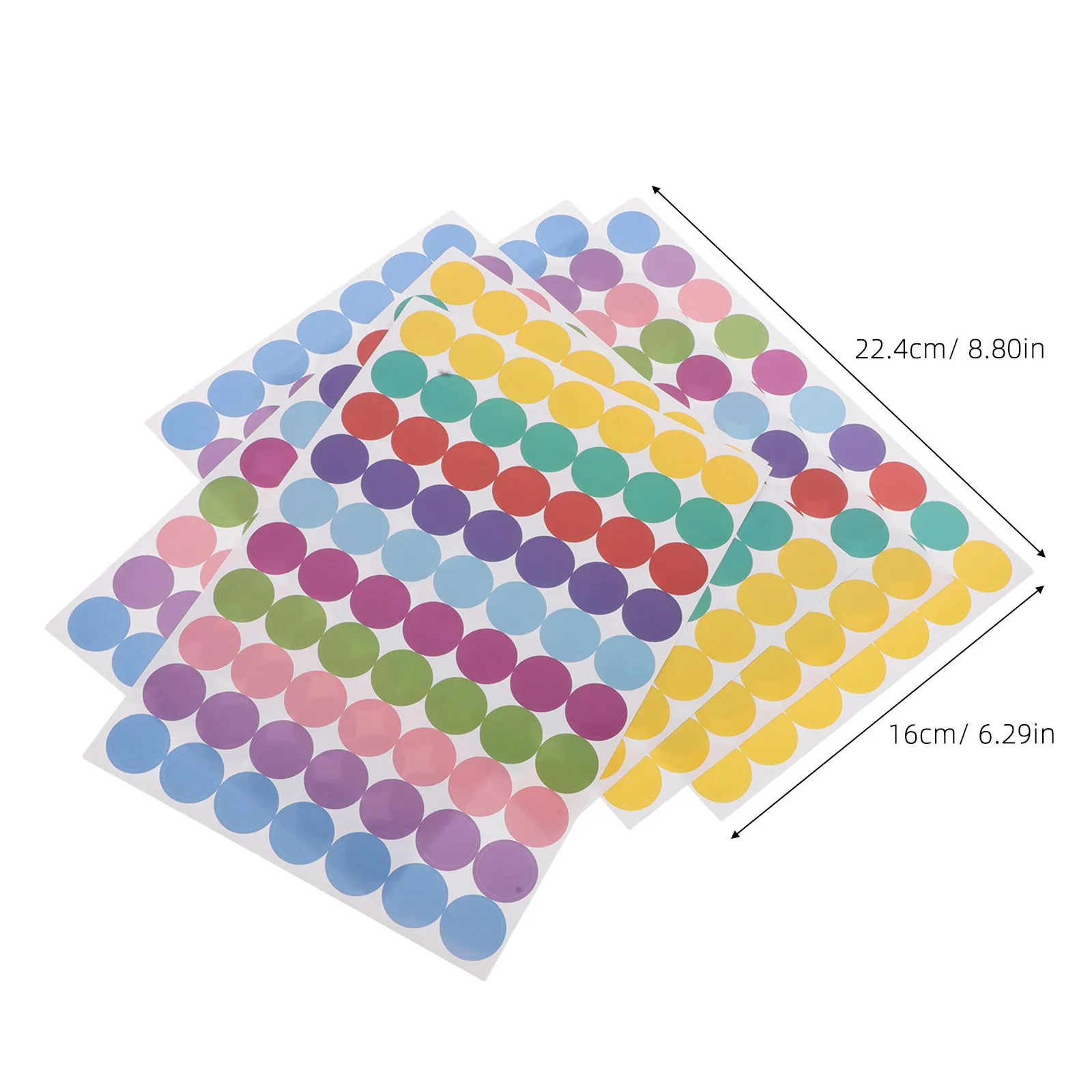 20 Sheets Multicolor Dot Stickers 10 Colors Circle Labels for Color Coding DIY Marking School Projects and Organizing Supplies
