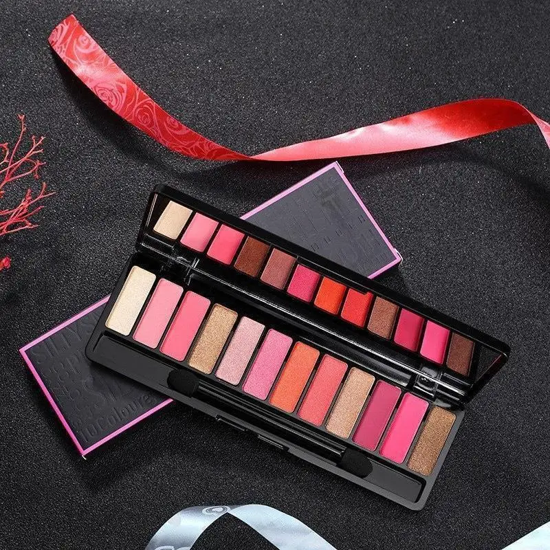 12-Color Eyeshadow Palette Super Popular Shimmer Matte Girl Internet Celebrity Nude Makeup Pumpkin Peach Blossom Student