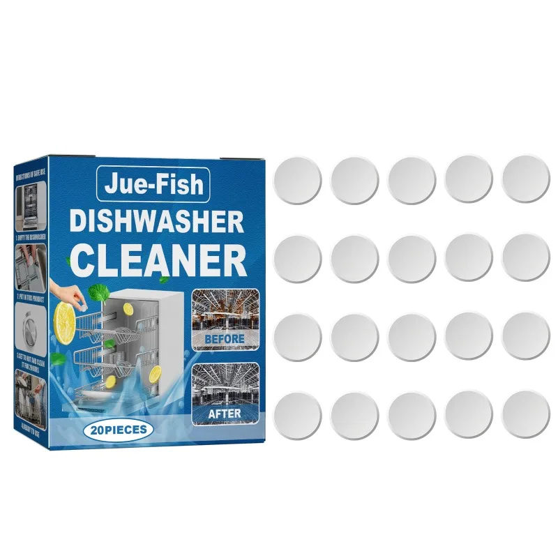 Dishwasher Cleaning Tablets, Specially Designed for Countertop, Built-in and Drawer Dishwashers To Remove Stains and Oil Grime