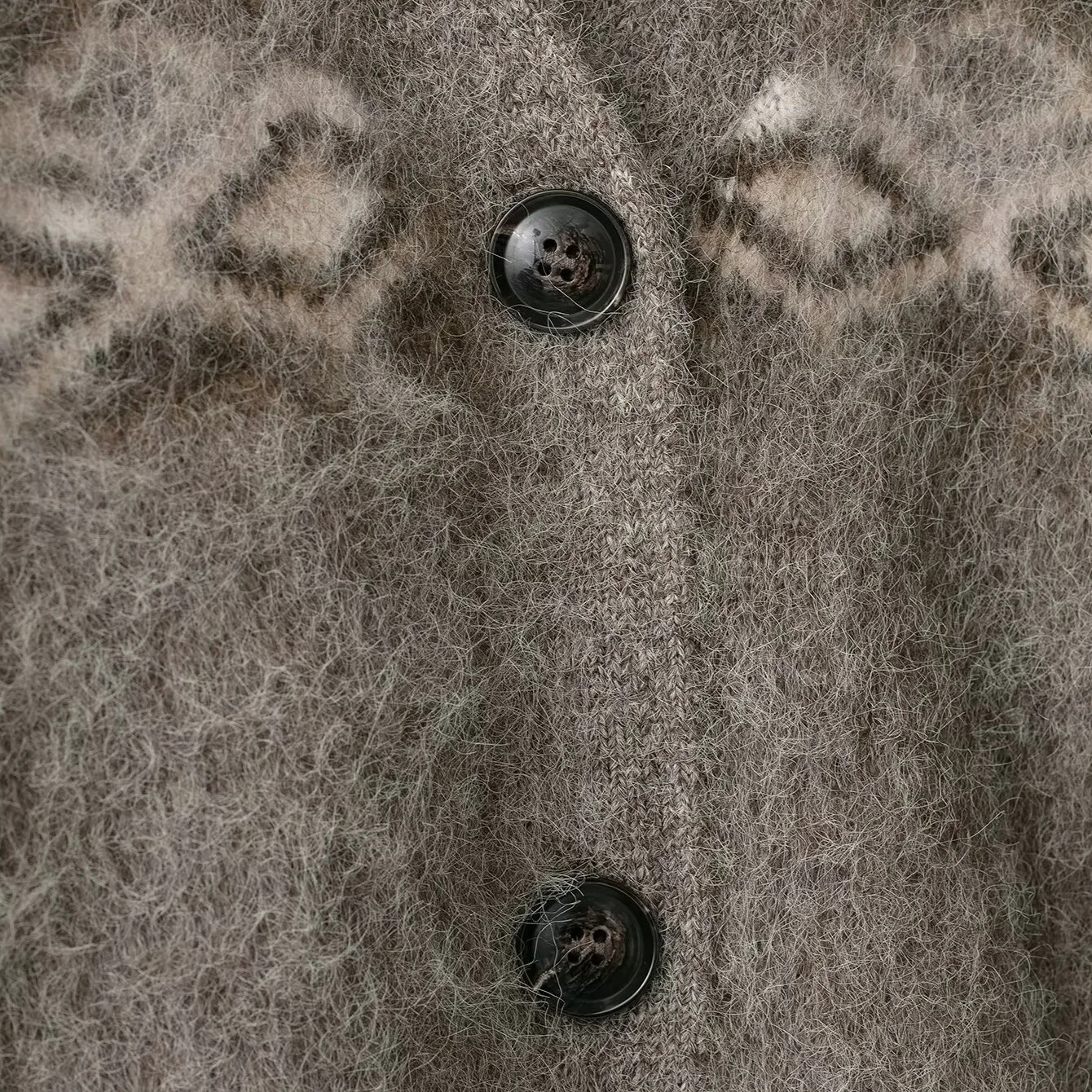 KIDCRKJ 그레이 자카드 여성 니트 자켓 브이넥 싱글 브레스티드 풀 슬리브 레이디 카디건 코트 출퇴근 캐주얼 여성 아우터웨어