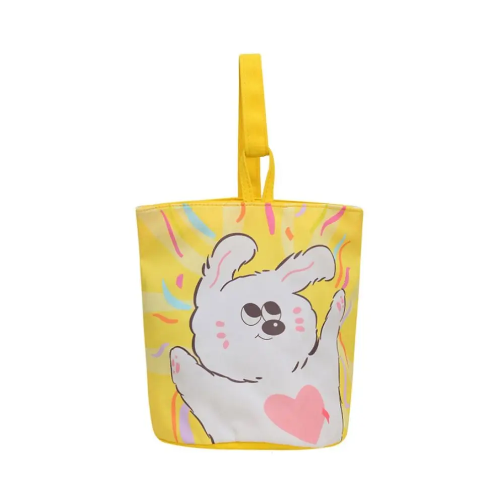 

Cute Panda Cartoon Canvas Bucket Bag Cat Strawberry Rabbit Print Handbag Shopping Bag Mummy Bag Canvas Cat Shoulder Bag Shopping