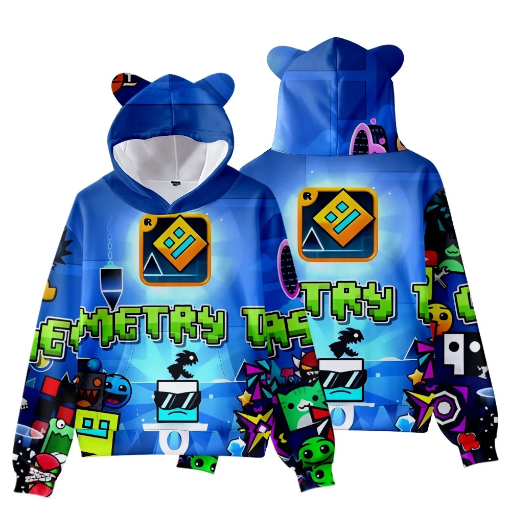 

Kids Game Geometry Dash 3D Print Hoodies for Boys Girls Cartoon Anime Sweatshirts Tops Children Casual Pullovers Outwears