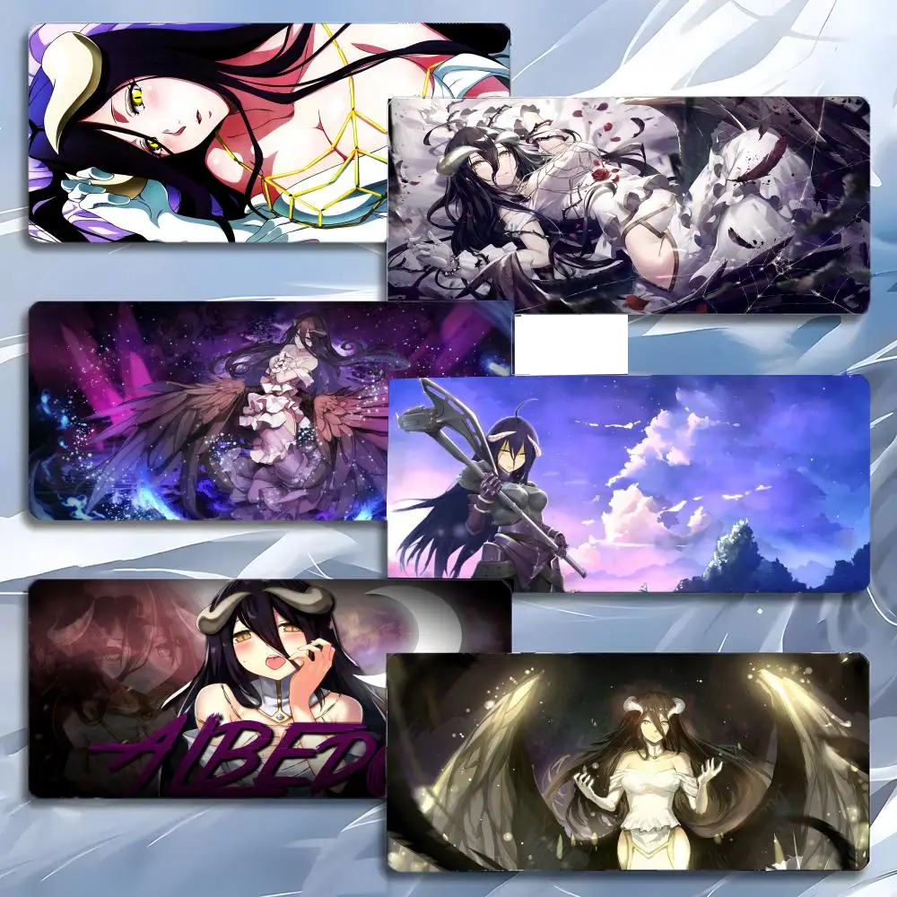 Beautiful Devoted Anime O-OVERLORD Albedo Mouse Pad Mousepad Large Gaming LockEdge Thickened PC Table Desk Mat