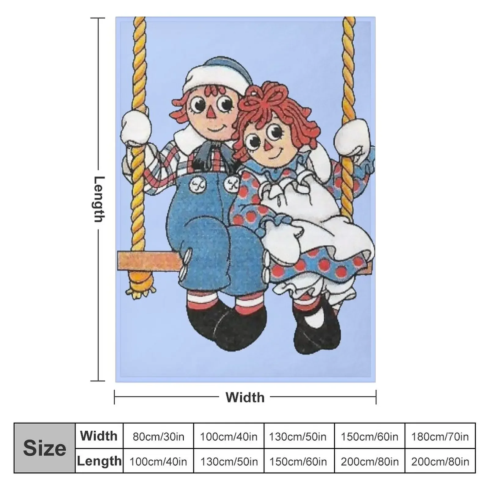 Raggedy ann and andy on a swing Throw Blanket Bed Fashionable Sofa Quilt Blankets