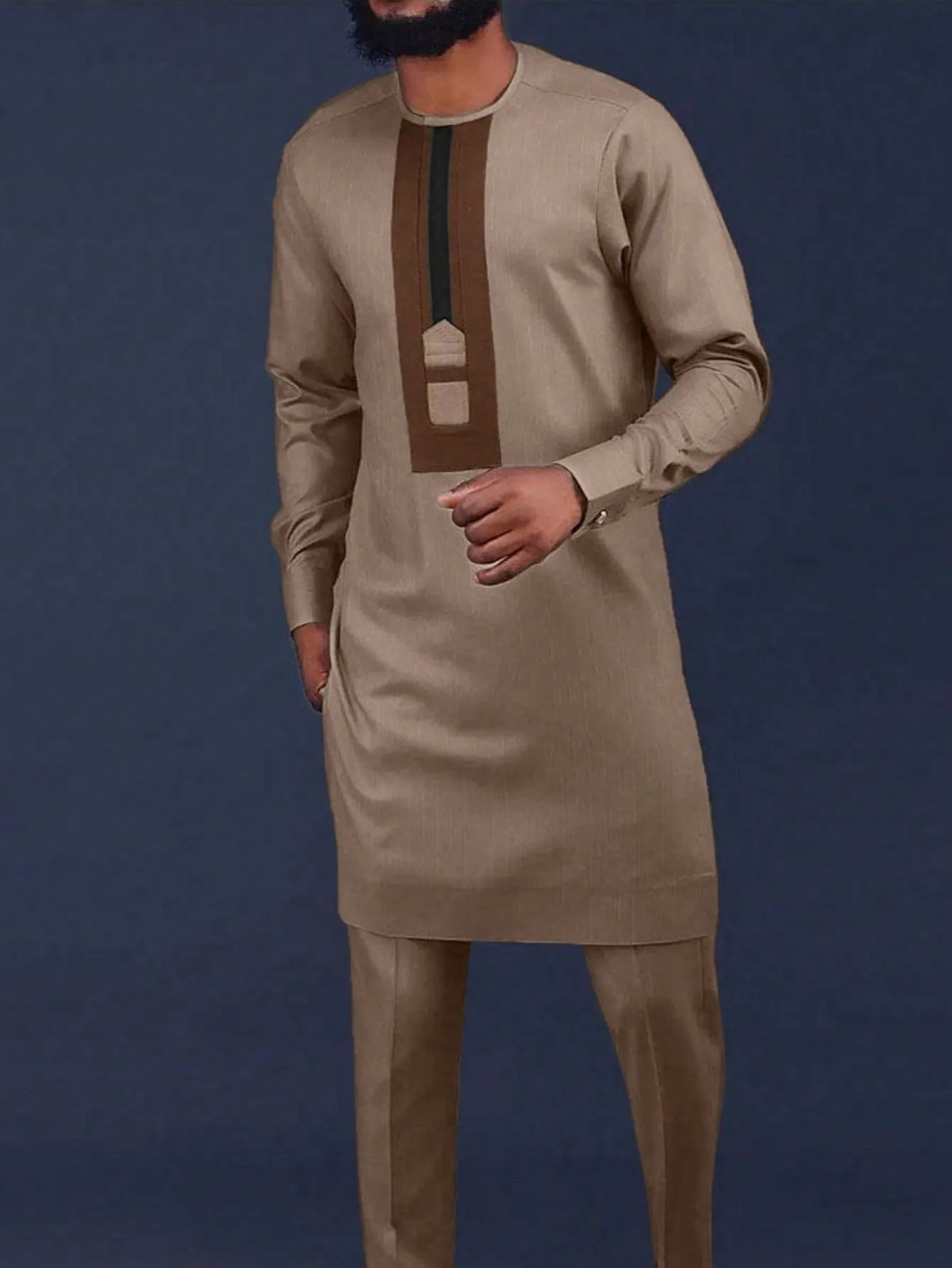 

Mens Designer Clothes Long Sleeves Crew Neck Colorblock Shirts and Sweatpants 2 Piece Sets Men Outfits Element Suits for Men