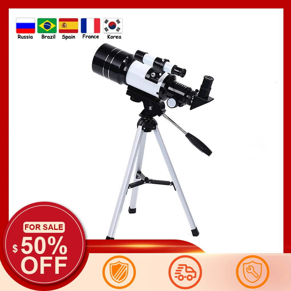 Outdoor Telescope High Clear Astronomical Refracting Telescope Professional Stargazing Compact Tripod Watching Monocular