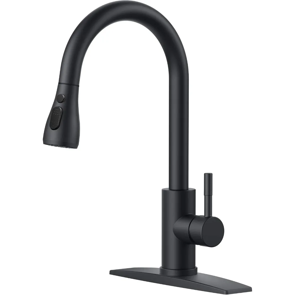 Kitchen Faucet with Pull Down Sprayer, High Arc Single Handle, Suitable for Various Sinks and Spaces
