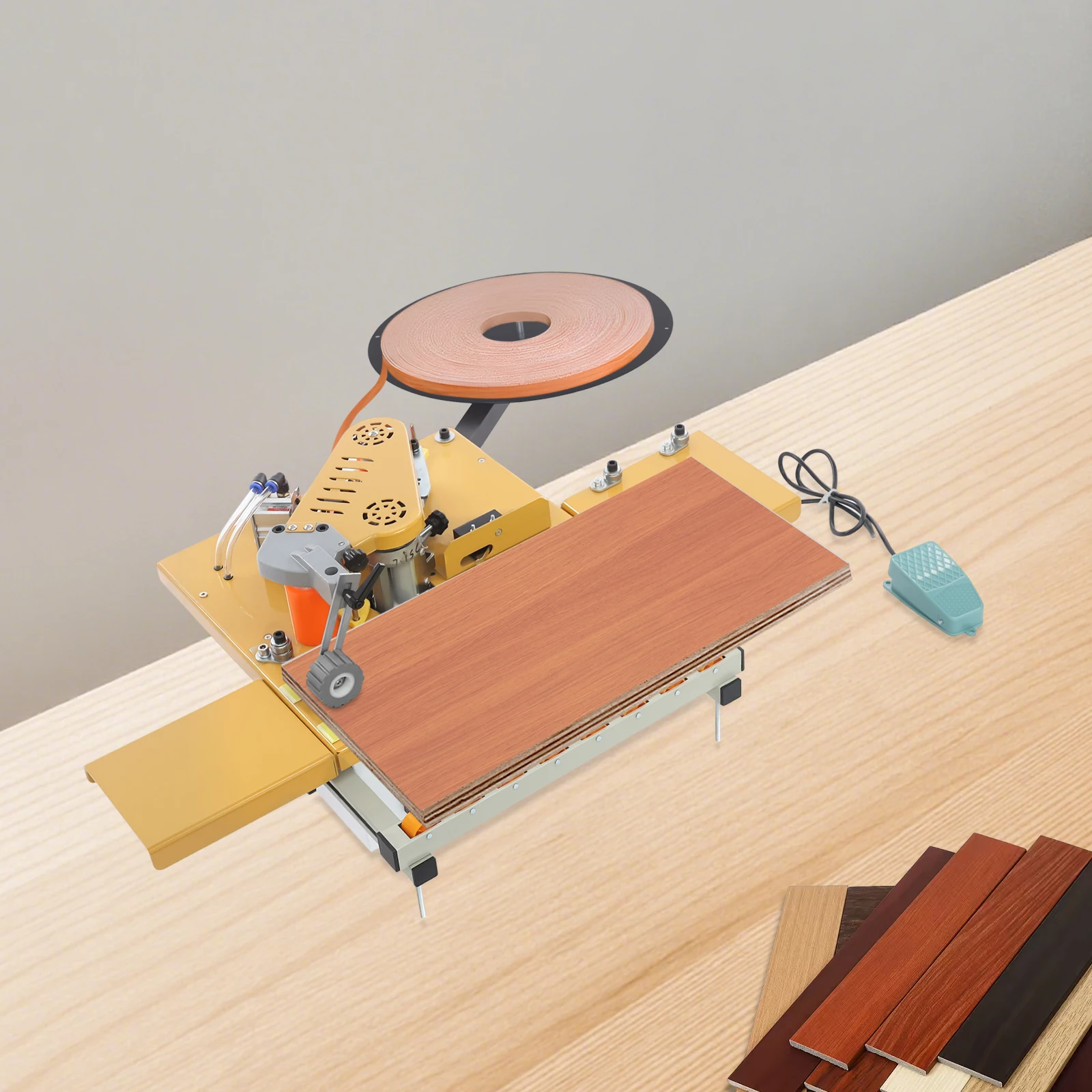 

Деревообрабатывающий кромкооблицовочный станок, регулируемая температура, двухсторонний тип, 220,46 фунта, несущая способность для производства мебели