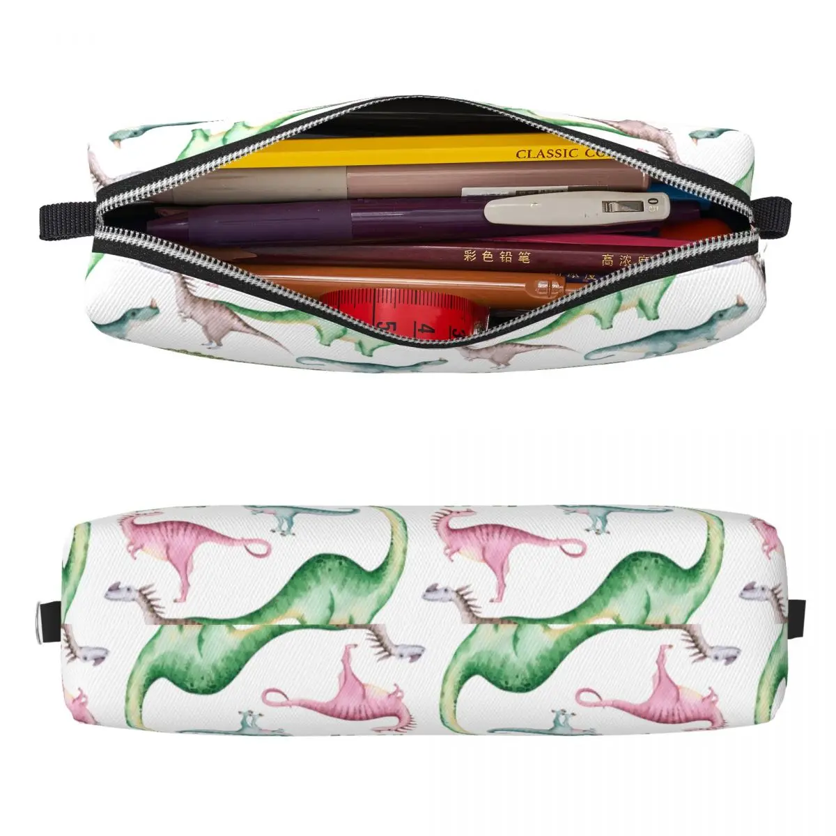 Estuche para lápices de dinosaurio bonito, estuches para lápices de animales cretácicos, caja de bolígrafos para niñas y niños, bolsas de gran capacidad, suministros escolares, papelería de regalo