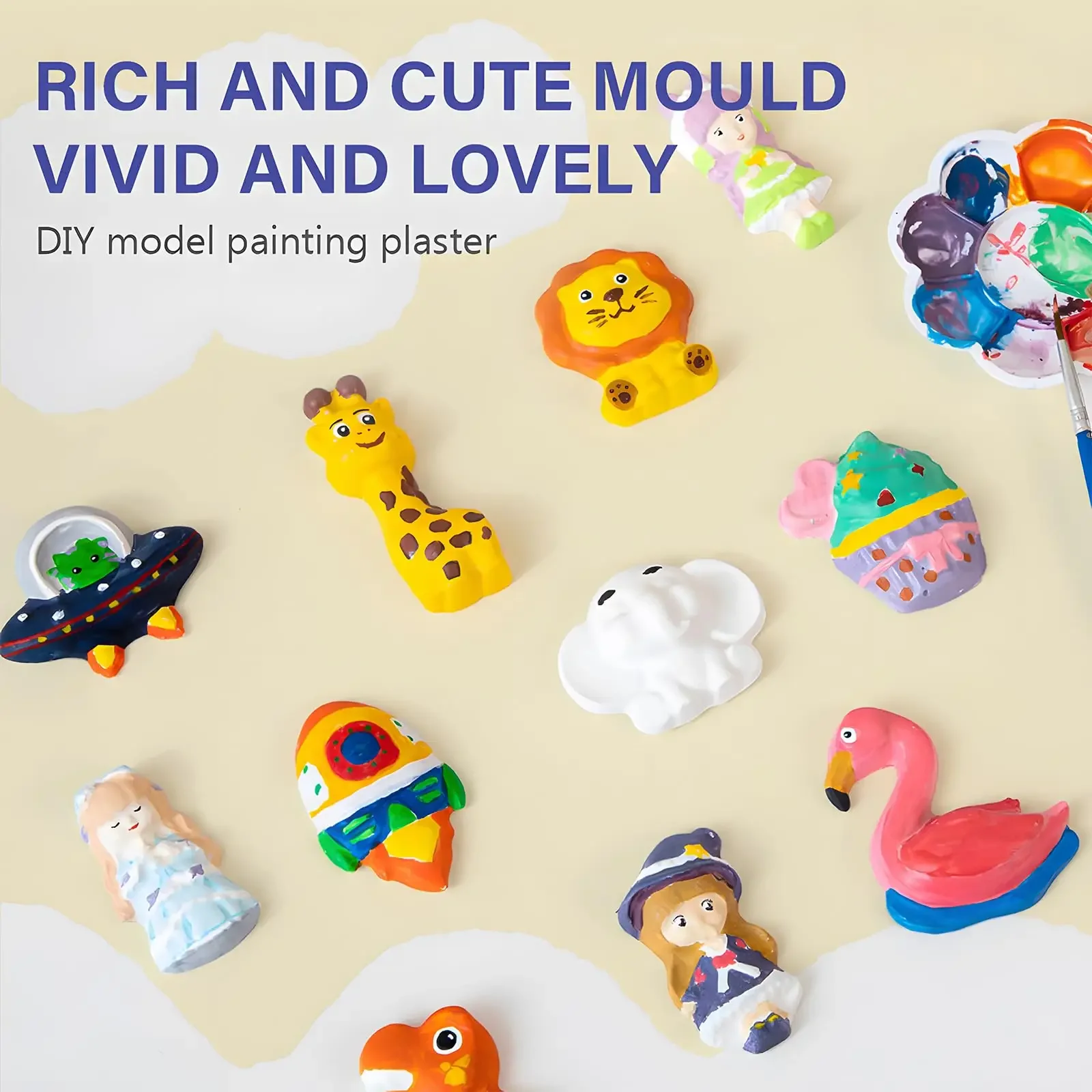 Space DIY Gypsum Kit for Kids Creative Hand Painted Dolls Toddler Coloring Toys Educational Art Craft Brain Development view 6