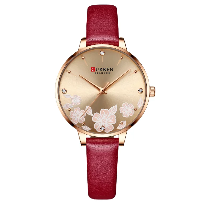 Hot selling 2024 new women's waterproof quartz watch, fashionable casual belt watch Shipped within 48 hours