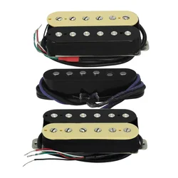 FLEOR 3PCS Alnico 5 Electric Guitar Pickups Neck+Middle+Bridge HSH 50/52/52mm Set Guitar Parts Replacement