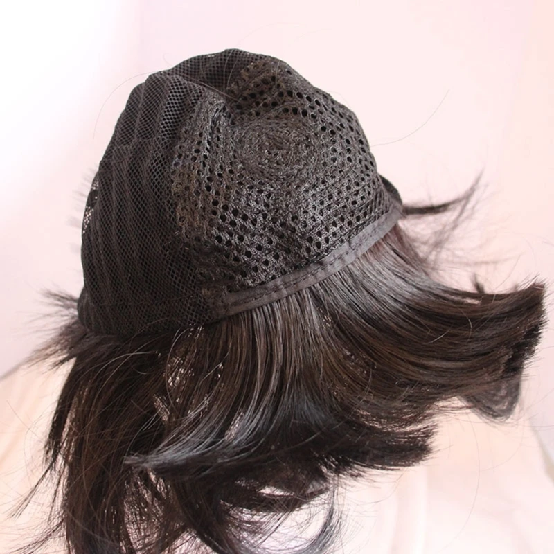 Girls Short Hair Hat Simulation Hair Hat Kids Curly Hat Rayon Hair Hat Gift