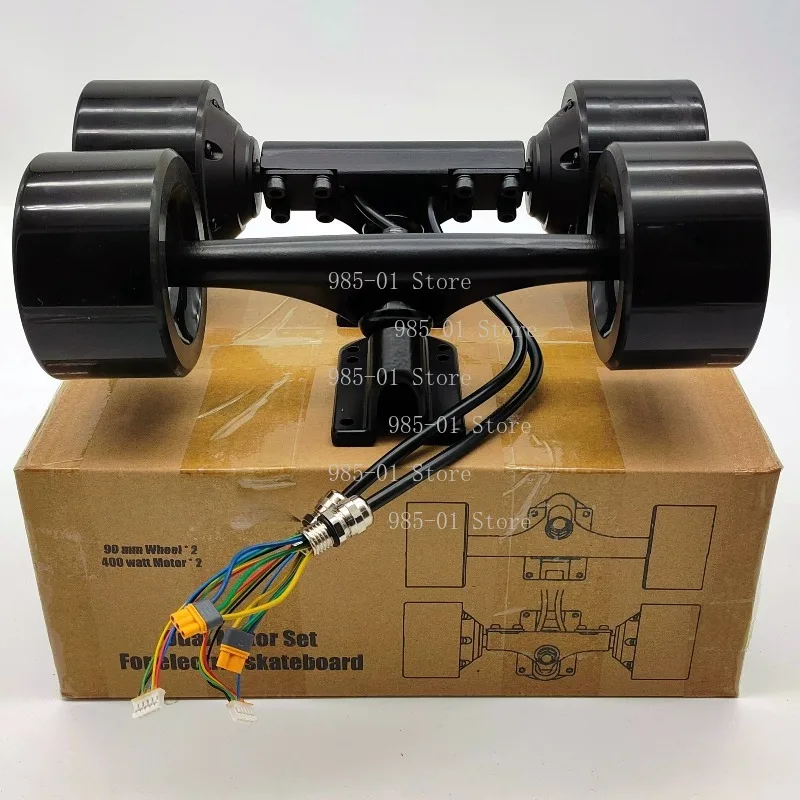 High-Performance Hub Motor Kit for 4-Wheel Electric Skateboard, Dual Drive, Replaceable 617/624 Cloud Wheel Tires