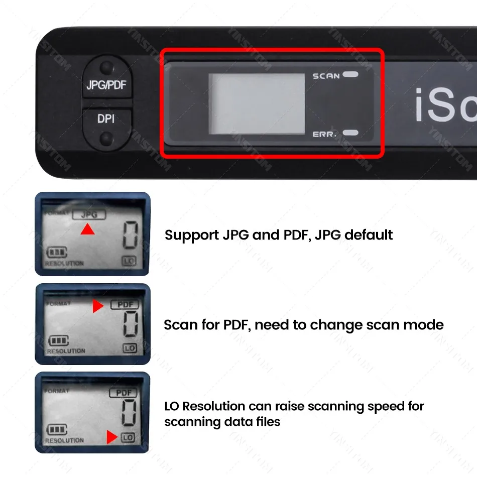 iScan01 Portable A4 Document Reader Scanner 900DPI For Contract Books Office Business Handheld Mobile Scanners JPG PDF Format
