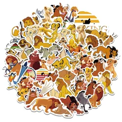 50PCS Disney The Lion King Stickers Cartoon Movie Anime Book Skateboard Guitar Laptop Cute Kawaii Sticker Pack Kids Girl Toy