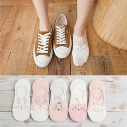 Colorful fruit Invisible Short Woman Sweat summer comfortable cotton girl women's boat socks ankle low female 1pair=2pcs x111