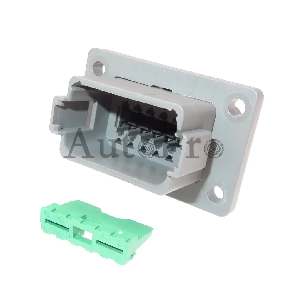 1 Set 12 Hole DT04-12P-L012 AC Assembly Auto Plastic Housing Waterproof Socket Car Wire Connector With Four Holes Fixed Flange