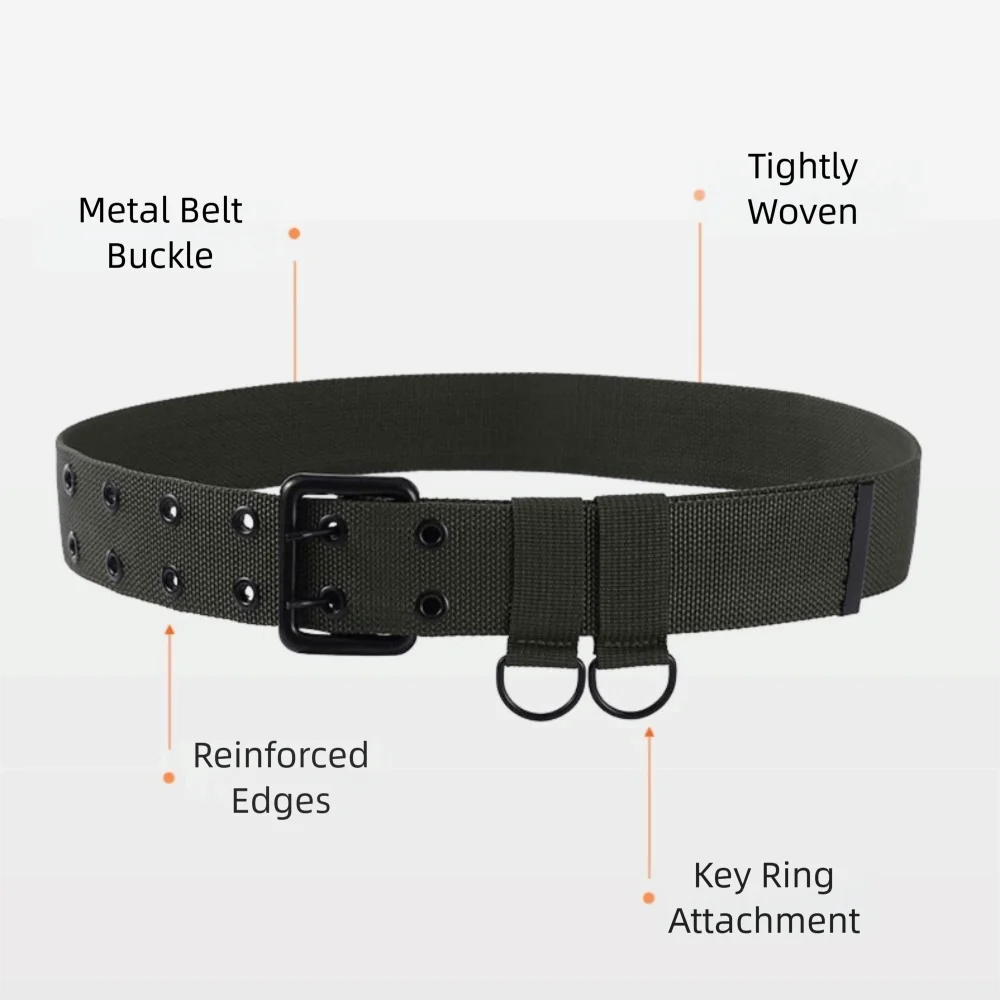 Men's Adjustable Nylon Braided Training Belt, Multifunctional