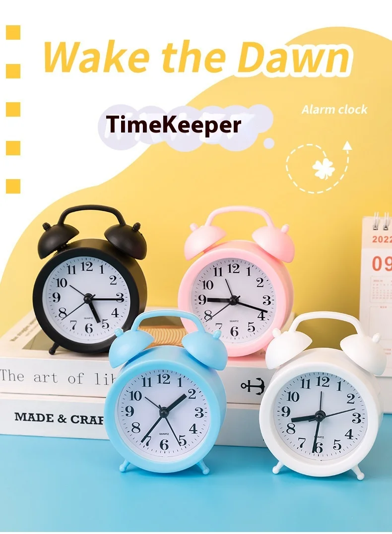 

Loud Alarm Clock for Dormitory Plastic Retro Electronic Wake-Up Tool for Sleeping Students Bedside Timer