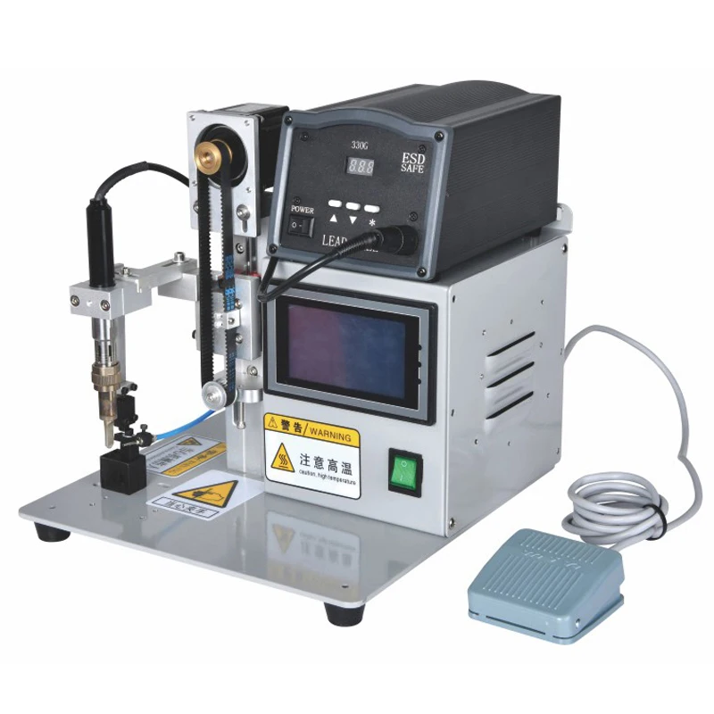 Pneumatic semi-automatic wire welding machine for butt soldering of wire harnesses, switch terminals, plugs, motors, USB, etc.