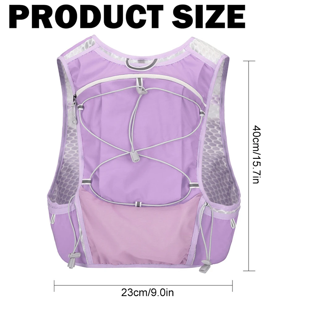 Lightweight Hydration Vest Backpack Breathable Trail Running Pack Cycling Marathon Hiking Reflective Outdoor Bag Men Women