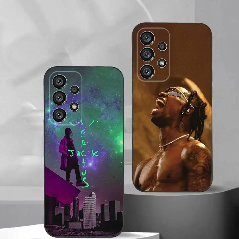 

C-Cactus J-Jack Travis Scott Phone Case For Samsung S25,S24,S21,S22,S23,S30,Ultra,S20,Plus,Fe,Lite,Note,10,9,5G Black Cover