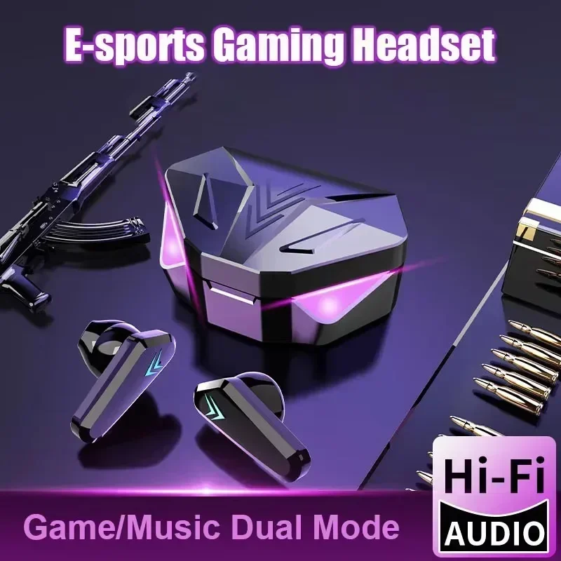 NEW X15 TWS Earphones Bluetooth Wireless Gamer Headphones Earbuds Fone Gamer Headset Gamer With Mic Handfree image 2