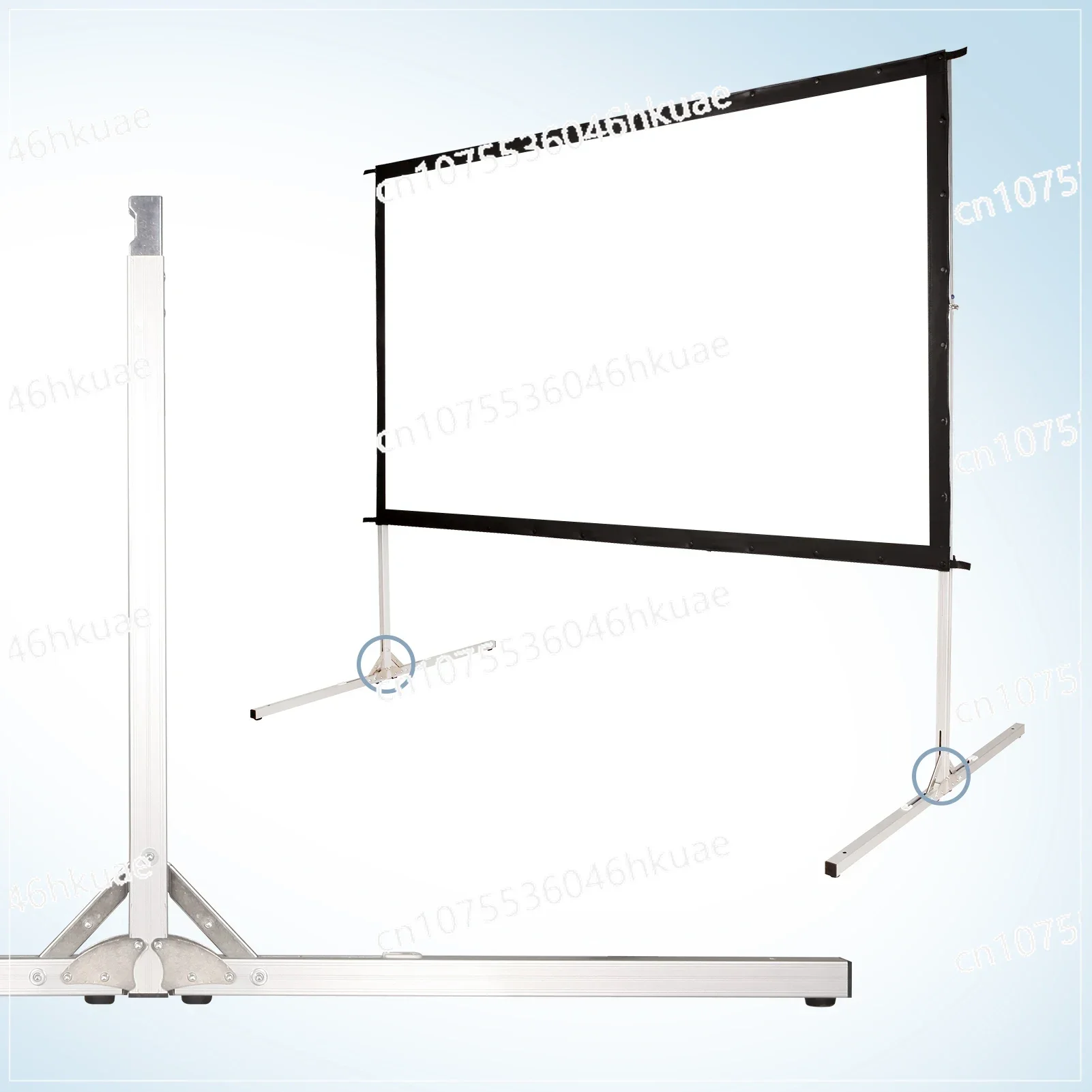 شاشة عرض محمولة سريعة الطي شاشة عرض سينما الأفلام الخارجية مع حامل وحقيبة 150 بوصة 16:9 332 × 187 سم