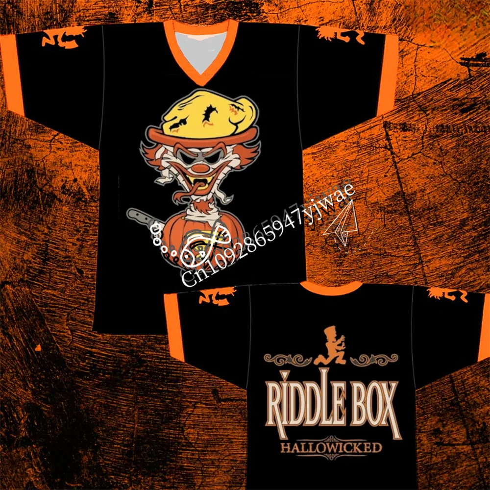 Fantastisches Shirt, verrückte Clown-Positur, Football-Trikot, American-Football-Shirt, Halloween-Riddle-Box-T-Shirt, Sommer-T-Shirt für Männer und Frauen – Detail 4