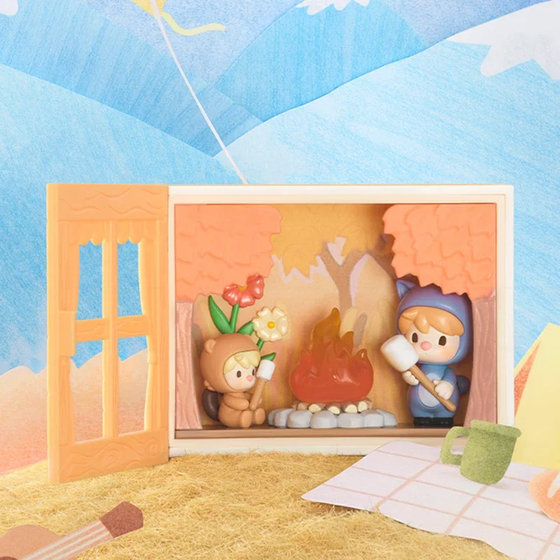 POP MART Sweet Bean Vier Gewone Dagen Serie Scène Set Mystery Box Echte Blind Box Guess Bag Ornament Beeldjes Thuis