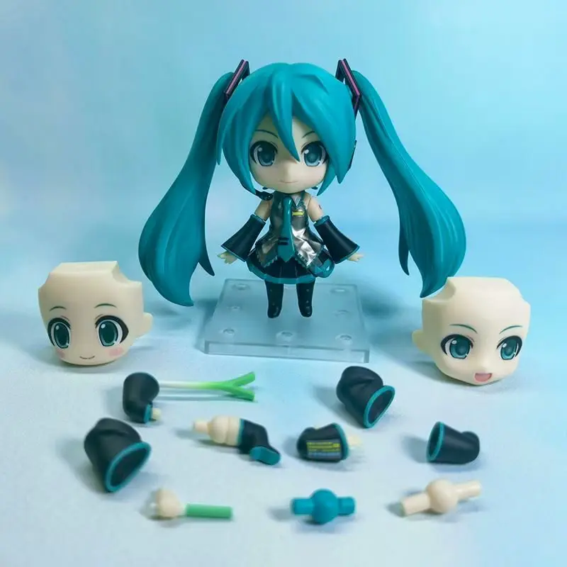 Hatsune Miku Actionfigur mit austauschbarem Gesicht, bewegliche Gelenke, Desktop-Dekoration, Sammlermodell, Geschenk für Anime-Fans