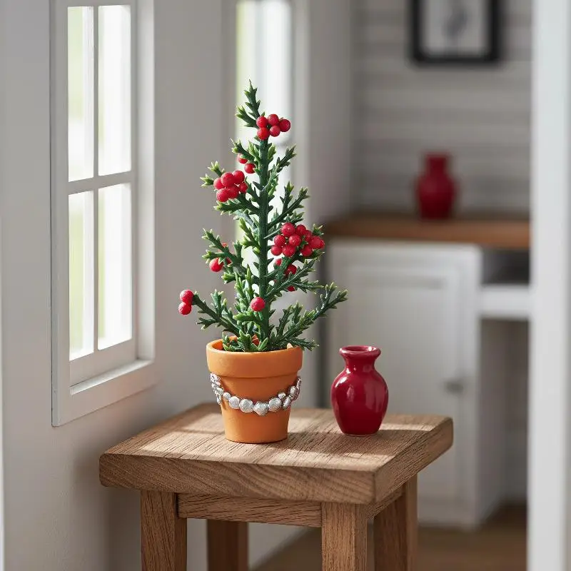 Mini Artificial Christmas Tree Low Maintenance Small Xmas Ornament for Tabletop Home Office Holiday Party Decor