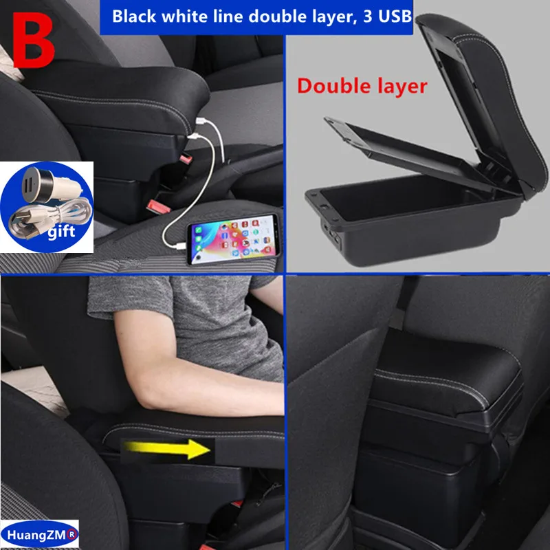 For Mazda CX-3 Armrest Box For Mazda 2 Skyactiv Version CX-3 Car Armrest Storage Box USB Charging Retrofit Car Accessories view 6
