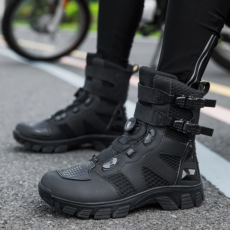 

Motorcycle Riding Boots Off-Road Racing Shoes Breathable Anti-Fall Knight Equipment All-Season Motorcycle Travel Men's Shoes