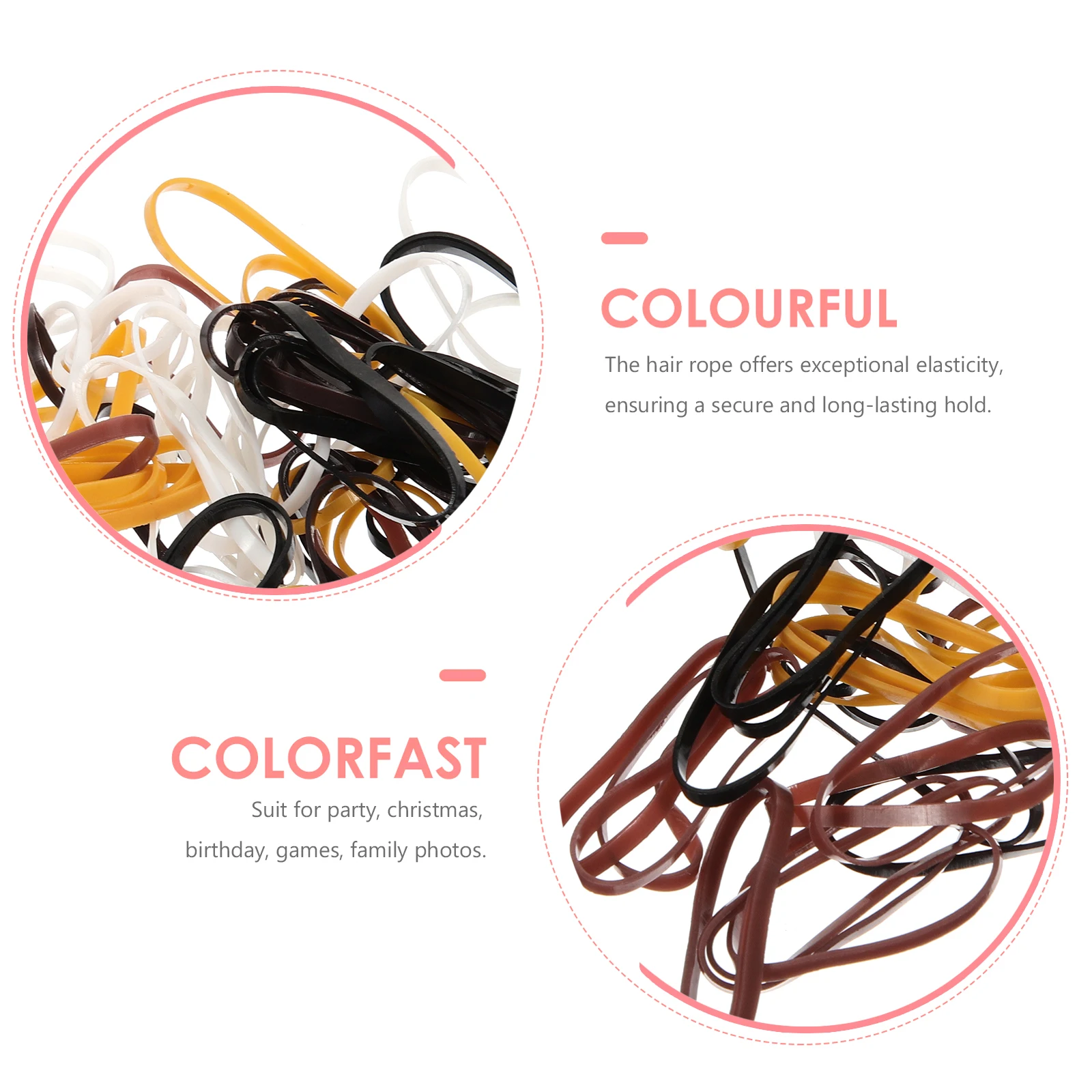 

Elastic Bands High Elasticity Disposable Rubber Ties Mini Hair Ropes Macaron Color For Thick Hair Practical Design Versatile