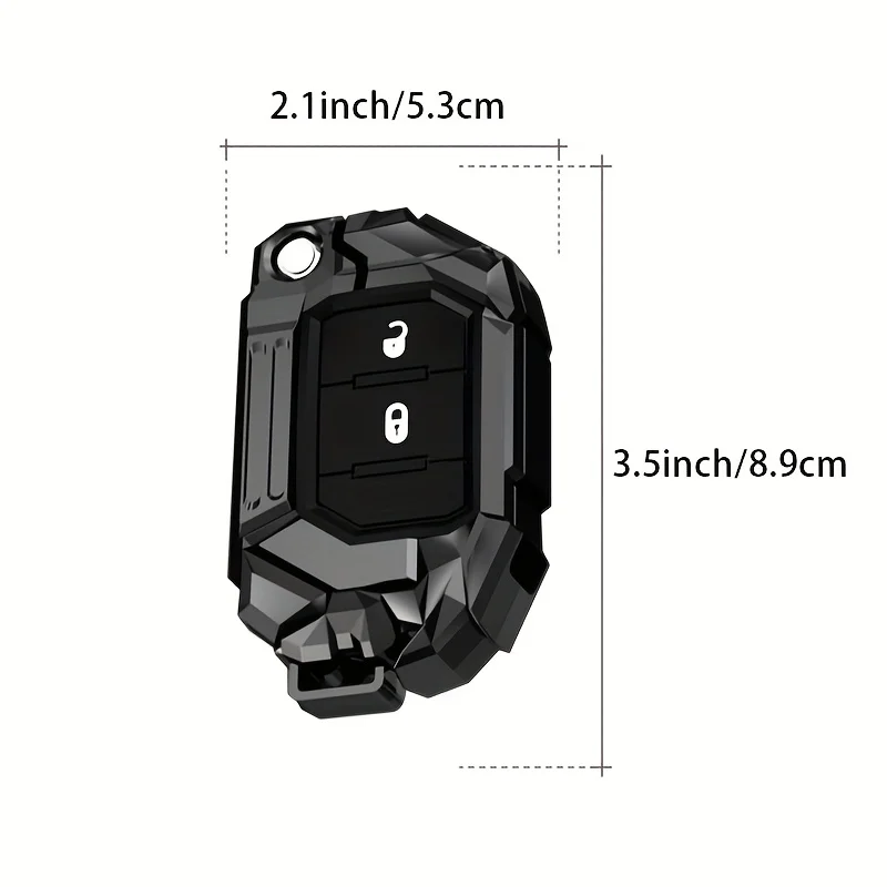 

for Jeep Wrangler Gladiator JT JLU Flip Folding Blade Remote key FOB Protect Cover Case Skin Shell Hood Holder Keychain