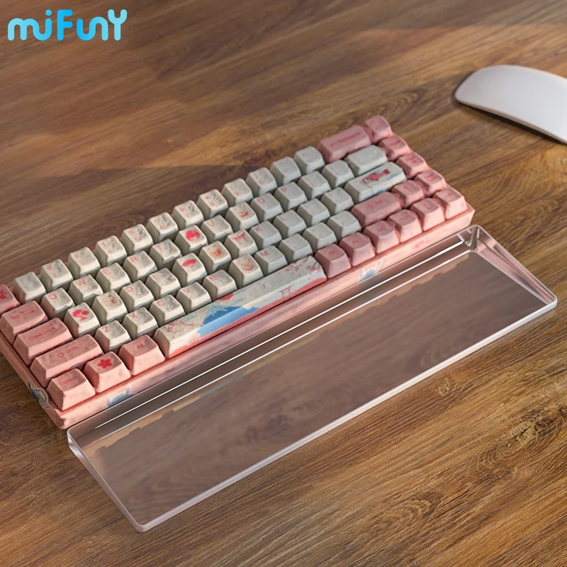 

MiFuny Acrylic Frosted Transparent Keyboard Hand Rest Original Wrist Rest Ergonomic for60/68/75/87/98/104key Mechanical Keyboard